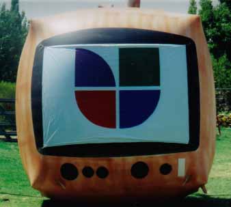 TV - giant helium inflatable. Message can be changed on both sides.